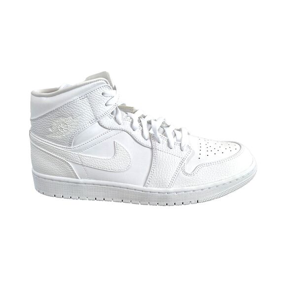 Nike Air Jordan 1 Mid Triple White 2.0 554724-130 Men’s Size 12 NEW main image 6